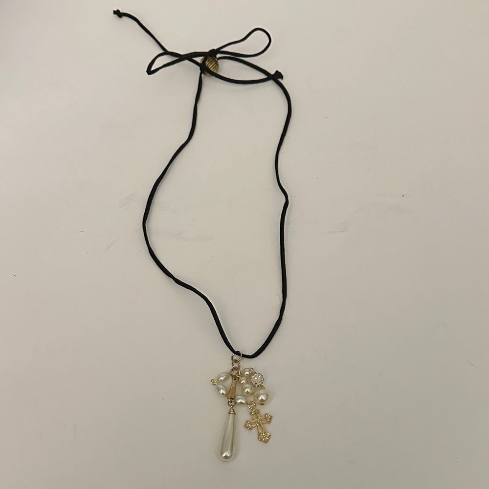 INC International Concepts Gold and Pearl Pendant Necklace